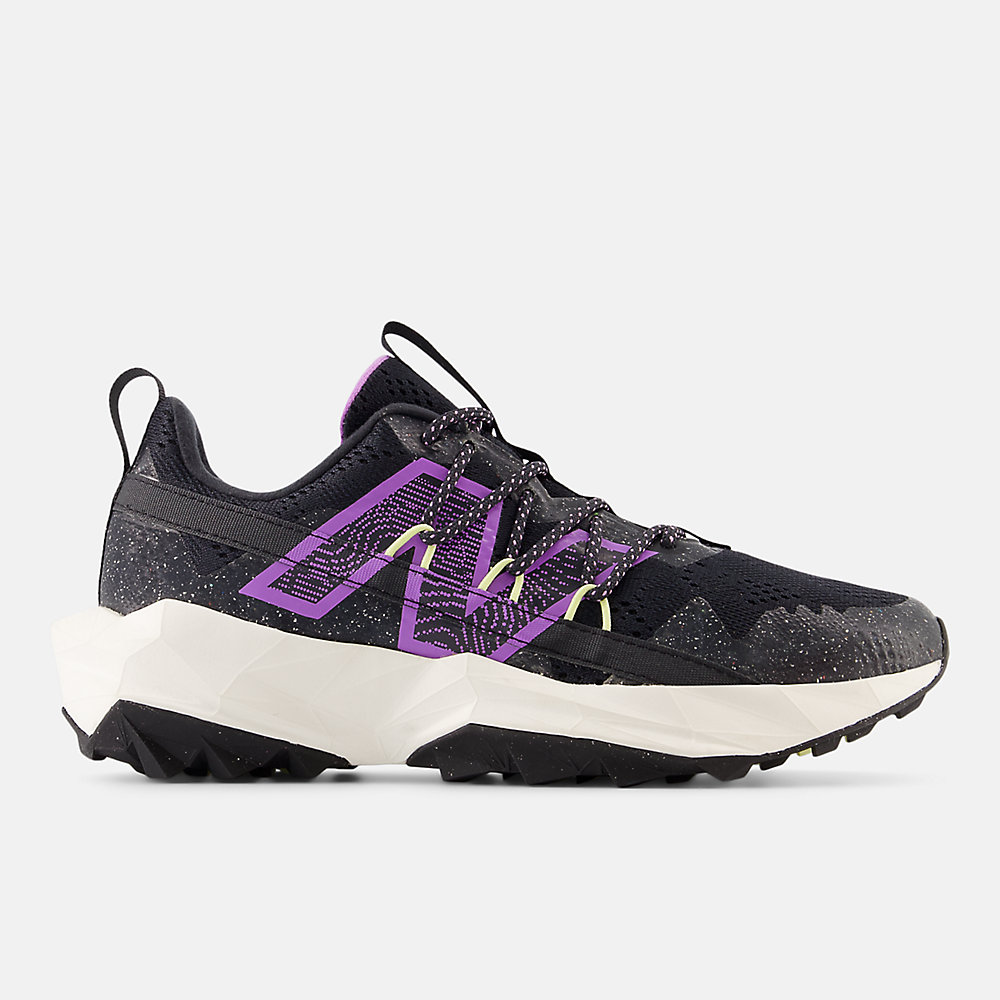 New Balance Tektrel Shoes Black with Purple Fade and Sea Salt